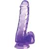 KING COCK Dildo Realistico King Cock Clear — con Sfere, 13.5 cm, Viola