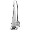 KING COCK Dildo Realistico con Testicoli King Cock Clear — 19 cm