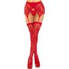 LEG AVENUE HOSIERY Calze Autoreggenti con Reggicalze Leg Avenue — Pizzo Rosso