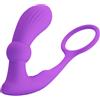 PRETTY LOVE BOTTOM Anello Fallico Vibrante con Plug Anale Pretty Love Warren — Viola