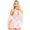 LEG AVENUE SETS Set Lingerie Pizzo con Guanti Leg Avenue — Bianco