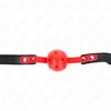 KINK COLLAR & GAG Gag Ball BDSM Kink — Sfera Rossa 4 cm, Cinturino Nero