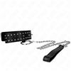KINK COLLAR & GAG Collare BDSM con Guinzaglio Kink — Borchie Argento, Regolabile