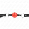 KINK COLLAR & GAG Gag Ball BDSM Kink — TPE Rossa, Cinghia 60 cm