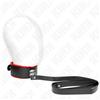 KINK COLLAR & GAG Collare BDSM con Cintura Kink — Pelle, Regolabile, Rosso