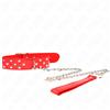 KINK COLLAR & GAG Collare BDSM con Anello e Rivetti Kink — Rosso, Regolabile
