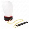 KINK COLLAR & GAG Collare BDSM con Guinzaglio Kink — Tessuto Regolabile 33-48 cm