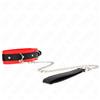 KINK COLLAR & GAG Collare BDSM con Guinzaglio Kink Base — Rosso 53 cm