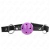 KINK COLLAR & GAG Bavaglio a Sfera BDSM Kink — Palla Cava 4.5 cm, Viola