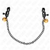 KINK NIPPLE GRIP Pinze per Capezzoli a Catena con Campana Kink — Argento