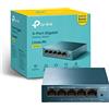 TP-Link Ls105G Switch Ethernet 5 Porte Gigabit, Sdoppiatore Ethernet, Struttura In Metallo, 802.1P/Dscp Qos, Funzionamento Silenzioso, Montaggio Desktop, Blu, ‎9.98 x 9.8 x 2.5 cm; 190 grammi
