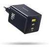 Baseus Enerfill Caricatore USB C 100W, Alimentatore USB-C a 3 Porte, Caricatore PD con PPS, Caricatore Rapido GaN compatibile con MacBook Pro/Air, iPad, iPhone 17/16/15/14 Serie, Galaxy S25, Pixel