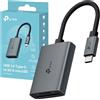 TP-Link UA430C Lettore di Schede, USB 3.0 Type-C a SD & microSD, Velocità fino a 5 Gbps, Adattatore OTG per SD/TF/SDHC/SDXC/MicroSD/MicroSDHC/MicroSDXC, Compatabile con PC, Laptop, Smartphone