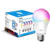 Tapo L530E, Lampadina WiFi Intelligente LED Smart Multicolore, E27 Lampadina Compatibile con Alexa e Google Home, 806 Lumen, 9W, Senza hub richiesto, Controllo Remoto Tramite App, 4pz