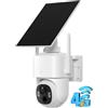 WOOX Telecamera di Sorveglianza Esterna senza WiFi, 2K 3MP Telecamera 4G LTE con Pannello Solare, PTZ 355° e 140°, Visione Notturna a Colori, rilevamento AI, Locale e Cloud (Senza scheda SIM)