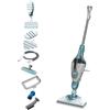 BLACK+DECKER Scopa a vapore 2 in 1 con guanto per la pulizia SteaMitt e 11 accessori, BHSM166DSM-QS