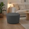 Talamo Italia Pouf Abanera, Poltrona Multiuso, Poltroncina Sacco, Pouf poggiapiedi, Made in Italy, 79x79 h42 cm, Grigio Scuro