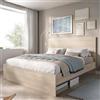 Dmora Francese Carnizza, Sommier per Camera da Letto, Giroletto per Stanza, Struttura Porta Materasso, 146x195 h100 cm, Rovere