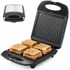 BEPER P101TOS040 Tostiera Elettrica 4 Fette Family Grill, Piastra Toast e Panini 1400W, Piastre Antiaderenti 25x21 cm, Toastiera Grande con Chiusura di Sicurezza