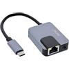 Inline Adattatore USB-C 3 in 1 con Gigabit Ethernet, Audio e PD 100W | Gigabit LAN, porta audio da 3,5 mm, Power Delivery fino a 100 W, ricarica simultanea e accesso alla rete