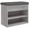 vidaXL Panca Porta Scarpe Grigio Sonoma 62x32x50 cm Legno Multistrato
