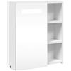 vidaXL Armadietto Bagno con Specchio e LED Bianco 45x13x52 cm