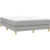 vidaXL Struttura Letto a Rete a Molle Grigio Chiaro 140x190 cm Tessuto