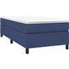 vidaXL Struttura Letto a Rete a Molle Blu 90x190 cm in Tessuto