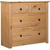 vidaXL Credenza 80x40x83 cm in Legno Massello di Pino Panama Range