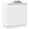 vidaXL Madia LED Bianco 71 x 34,5 x 75 cm Legno ingegnerizzato | Tanto spazio per mettere via le tue cose, La finitura liscia e lucida dà stile al tuo arredamento,
