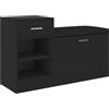 vidaXL Schoenenbank 94,5x31x57 cm bewerkt hout zwart