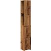 vidaXL Badkamerkast 25x25x170 cm bewerkt hout oud houtkleurig