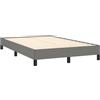 vidaXL Giroletto senza Materasso Grigio Scuro 120x190 cm in Tessuto