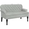 vidaXL Panca con schienale grigio chiaro 119,5x64,5x75 cm in velluto