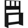 vidaXL Bureau met schappen 102x45x148 cm bewerkt hout zwart