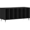 vidaXL Mobile Porta Dischi Nero 100x38x48 cm in Legno Multistrato