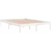 vidaXL Giroletto Bianco in Legno Massello di Pino 140x190 cm