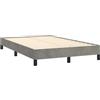 vidaXL Giroletto senza Materasso Grigio Chiaro 120x190 cm Velluto