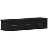 vidaXL Wandkast 88x26x18,5 cm spaanplaat zwart eikenkleurig