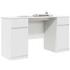 vidaXL Scrivania Bianco Legno ingegnerizzato 140 x 49 x 76 cm | Hai tanti scomparti per tenere tutto in ordine, Stile minimalista che si adatta a qualsiasi arredamento,