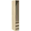 vidaXL Kledingkast 30x50x200 cm bewerkt hout sonoma eikenkleurig