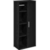 vidaXL Badkamerkast met rolhouder 39x22x90 cm zwart