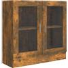 vidaXL Mobile Vetrina Rovere Fumo 82,5x30,5x80 cm Legno Multistrato