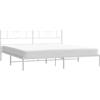 vidaXL Giroletto con Testiera Metallo Bianco 180x200 cm
