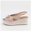 Soffice Sogno Sandali in pelle con accessorio gioiello e tacco 7 cm