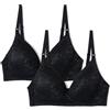 Amazon Essentials Bralette Premaman e da Allattamento Foderata in Pizzo Elasticizzato Donna, Confezione da 2, Nero, 1E
