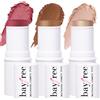 KIMUSE Multi-Stick Fard in Stick per guancia, occhi e labbra, illuminante & Contouring Viso in Crema : Texture Cremosa e Risultato a Lunga Tenuta