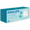 Philips Water Cartucce filtranti sostitutive Anticalcare+, 6 unità, FINO AL 50% IN PIÙ DI RIDUZIONE DELLA DUREZZA, Compatibile con Brita*
