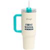 Mr. Wonderful Mr.Wonderful - Taza take away termica 1,2 litri - First water, then the world - Realizzata in Acciaio Inossidabile - Mantiene il Calore e il Freddo