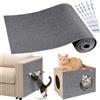Gimars 200x40cm Antigraffio Gatto Divano, Tiragraffi Divano Autoadesivo, Protezione Divano Graffi Gatto, Proteggi Divano Gatti Graffi, Tappeto Tiragraffi per Gatti con Nastro Incluso, Grigio